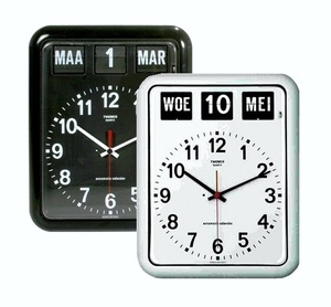 Twemco Senioren Kalenderklok Wandmodel Groot