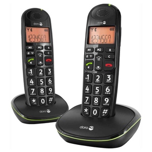 Doro 100W Duo Draadloze Seniorentelefoon Voor Thuis - Zwart