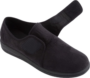 MSF Senioren Pantoffel Unisex – Laag Model Zwart – Antislip Zool