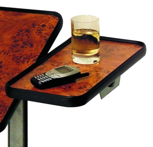 Zij-Blad Bedleestafel Houtprint