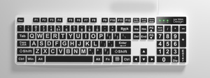 Low Vision Design Grootletter Toetsenbord Wit / Zwart