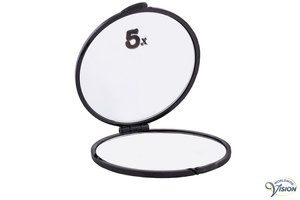 kleine spiegeltje 5 x vergroting klapdoosje