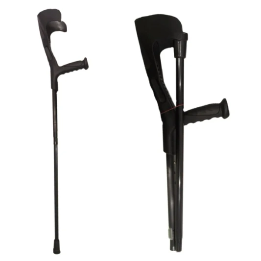 opvouwbare elleboogkruk, reiskruk