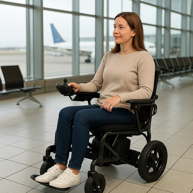 elektrische rolstoel geschikt voor vliegtuig, lichtgewicht carbon
