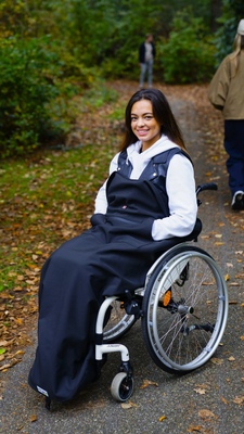 warme rolstoeldeken met accu en verwarming op 3 plekken