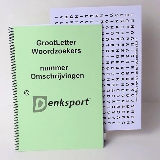 woordzoeker met grote letters