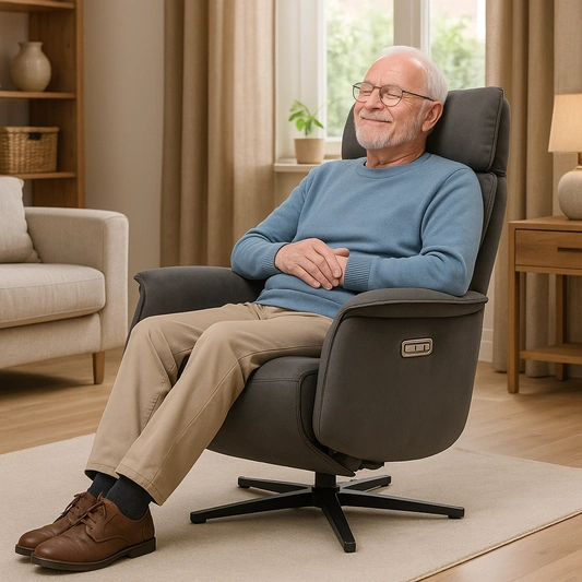 modene sta-op stoel op accu en draaivoet